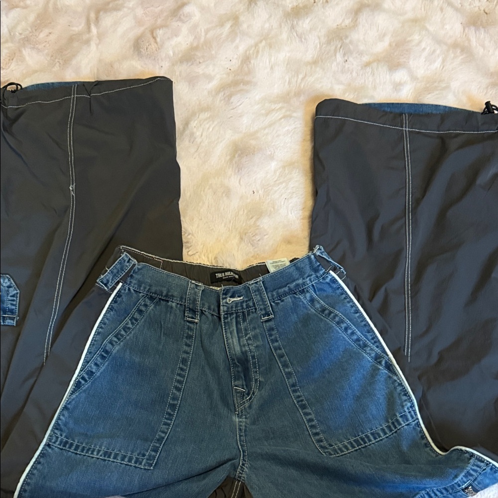 Y2K Blue Denim cargo True Religon Jeans